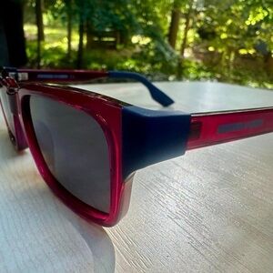 Modern ALEXANDER MCQUEEN red sunglasses for men BRAND NEW in box with case